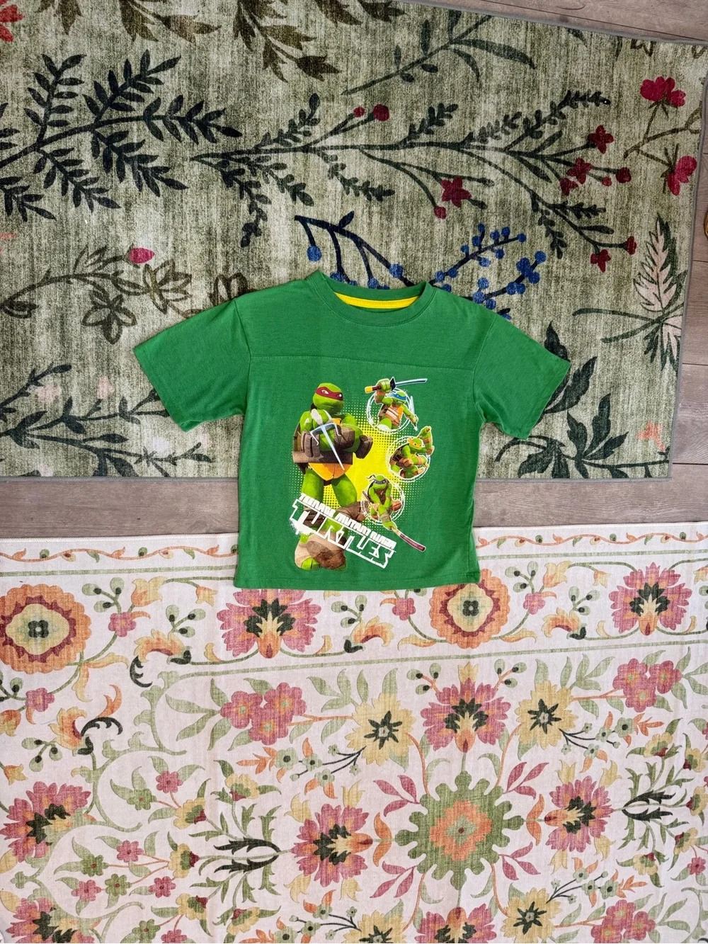 Green Teenage Mutant Ninja Turtles Graphic Tee Boys Size 7